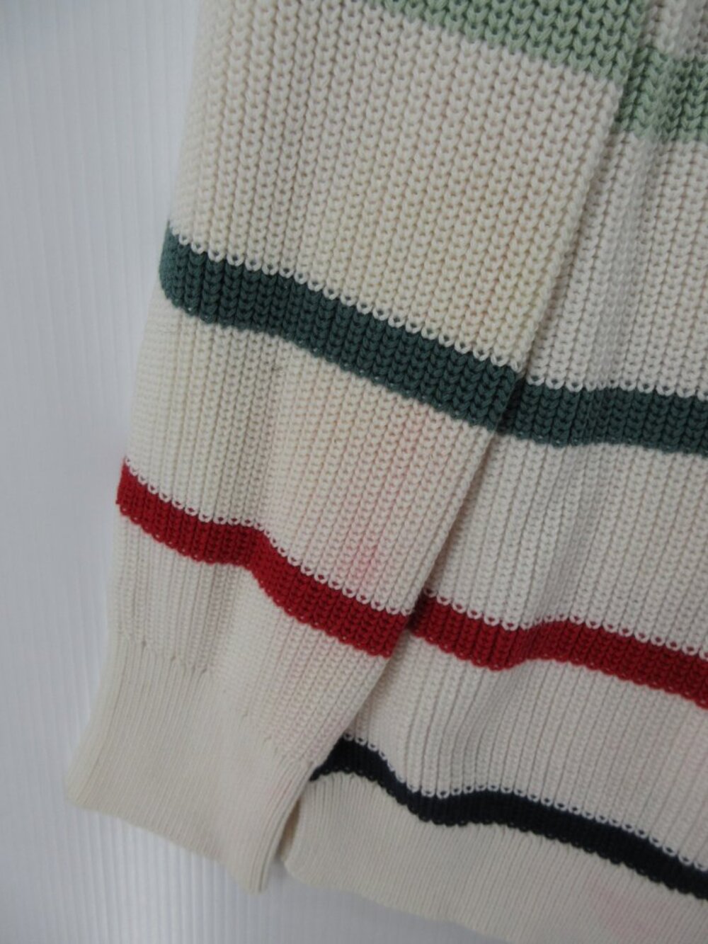 Barbour Sweater XL Shoreward Knit Nautical Breton Striped Chunky * - Picture 8 of 16